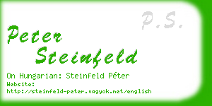 peter steinfeld business card