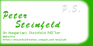 peter steinfeld business card